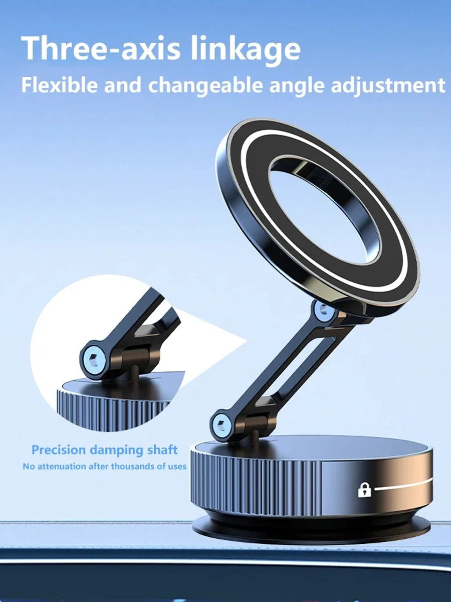 Magnetic Car Phone Mount – Strong Suction Foldable Holder