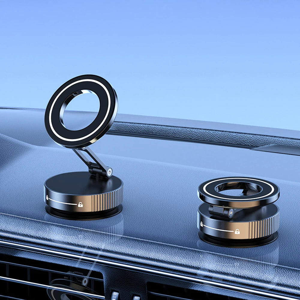 Magnetic Car Phone Mount – Strong Suction Foldable Holder