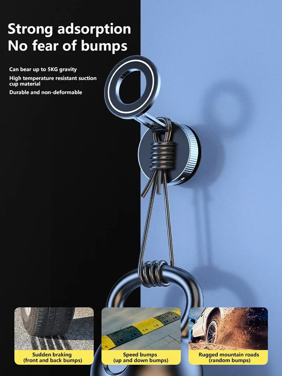 Magnetic Car Phone Mount – Strong Suction Foldable Holder