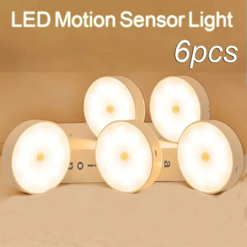 Motion Sensor LED Night Light – USB Rechargeable Cabinet & Closet Light