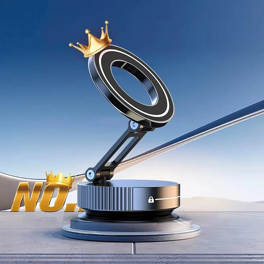 Magnetic Car Phone Mount – Strong Suction Foldable Holder