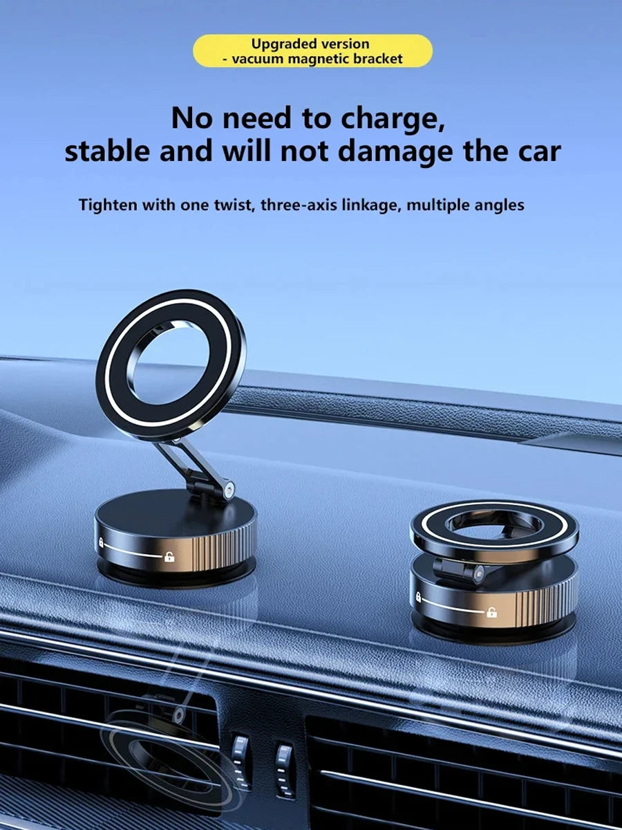 Magnetic Car Phone Mount – Strong Suction Foldable Holder