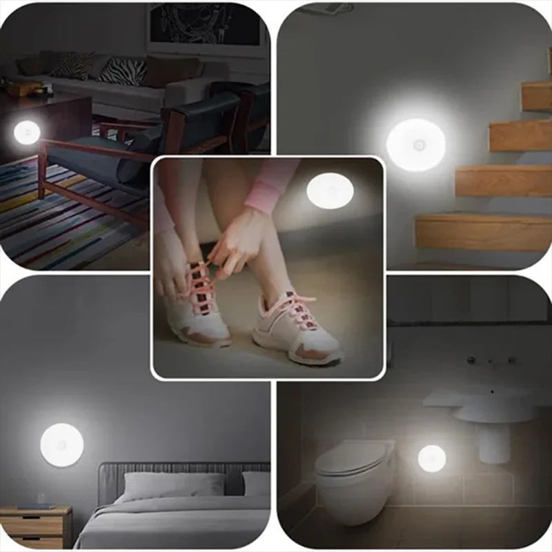 Motion Sensor LED Night Light – USB Rechargeable Cabinet & Closet Light