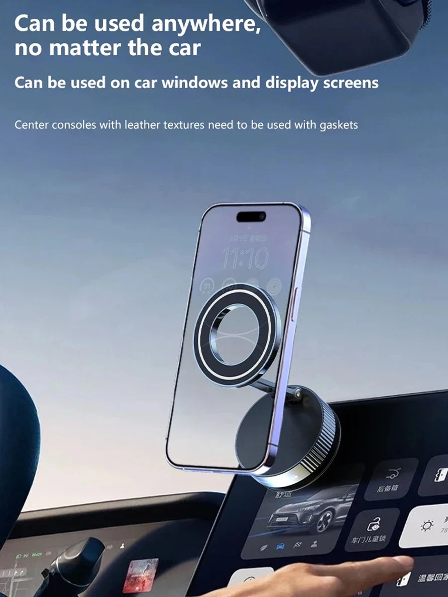 Magnetic Car Phone Mount – Strong Suction Foldable Holder